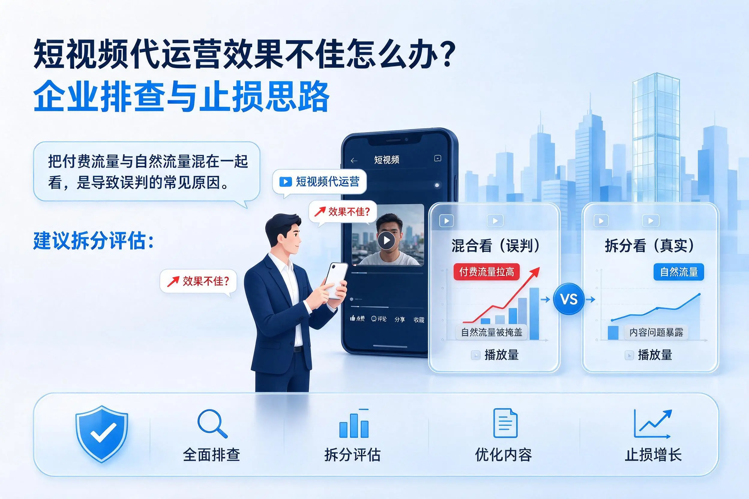 短视频代运营效果不佳怎么办？河池企业排查与止损思路