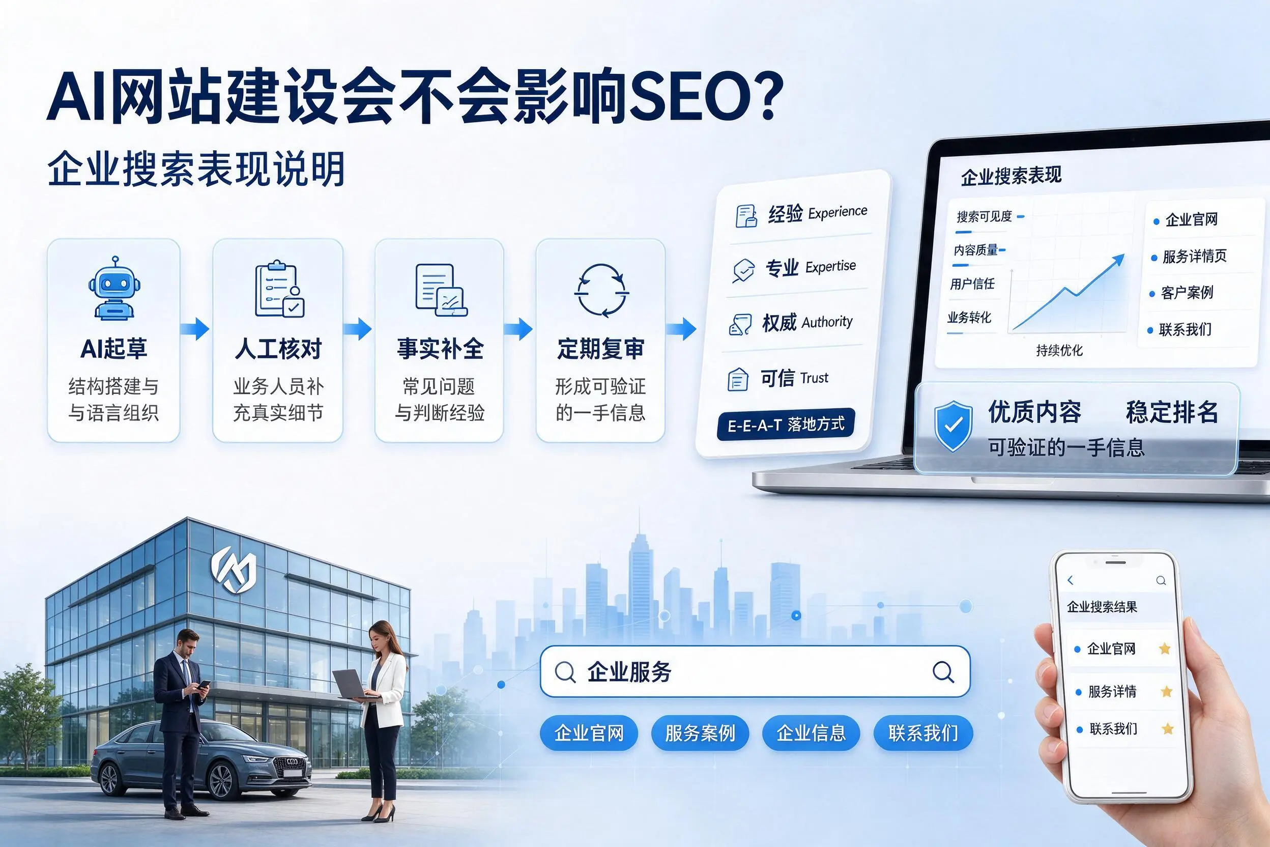 AI网站建设会不会影响SEO？河池企业搜索表现说明