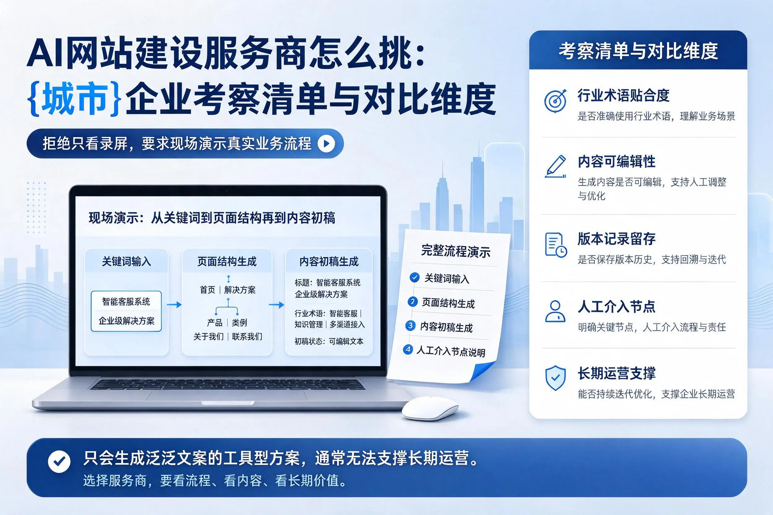 AI网站建设服务商怎么挑:河池企业考察清单与对比维度