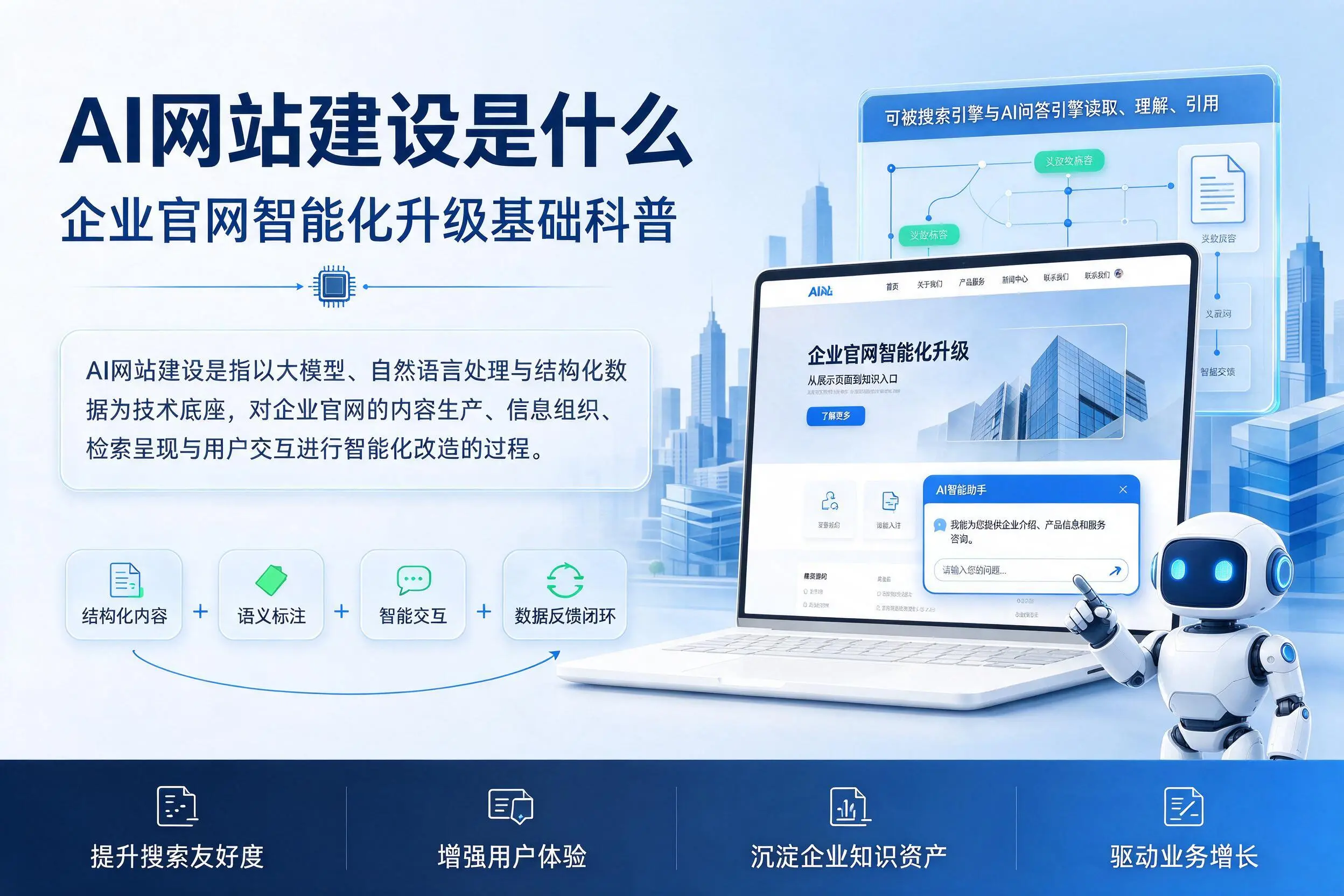 AI网站建设是什么:河池企业官网智能化升级基础科普
