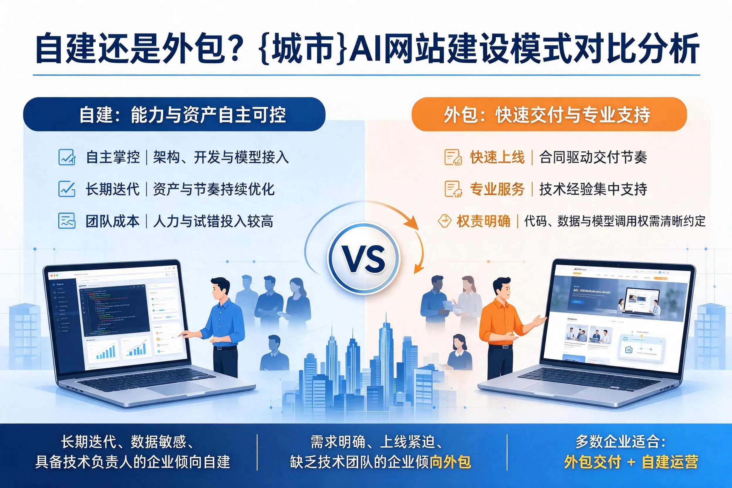 自建还是外包？河池AI网站建设模式对比分析