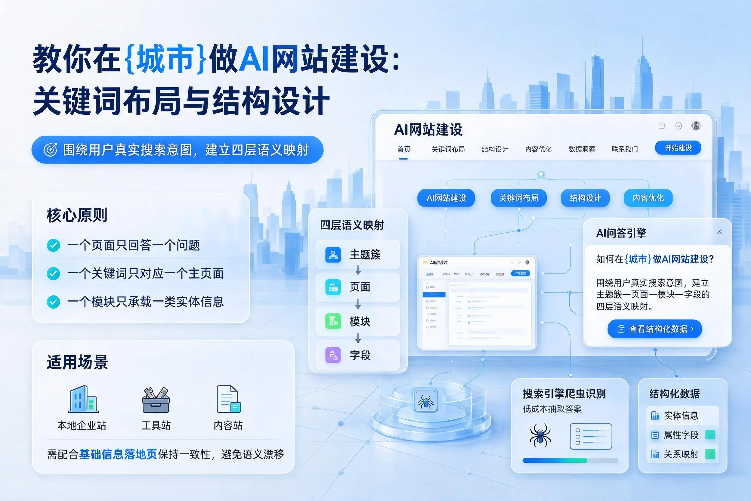 教你在河池做AI网站建设：关键词布局与结构设计