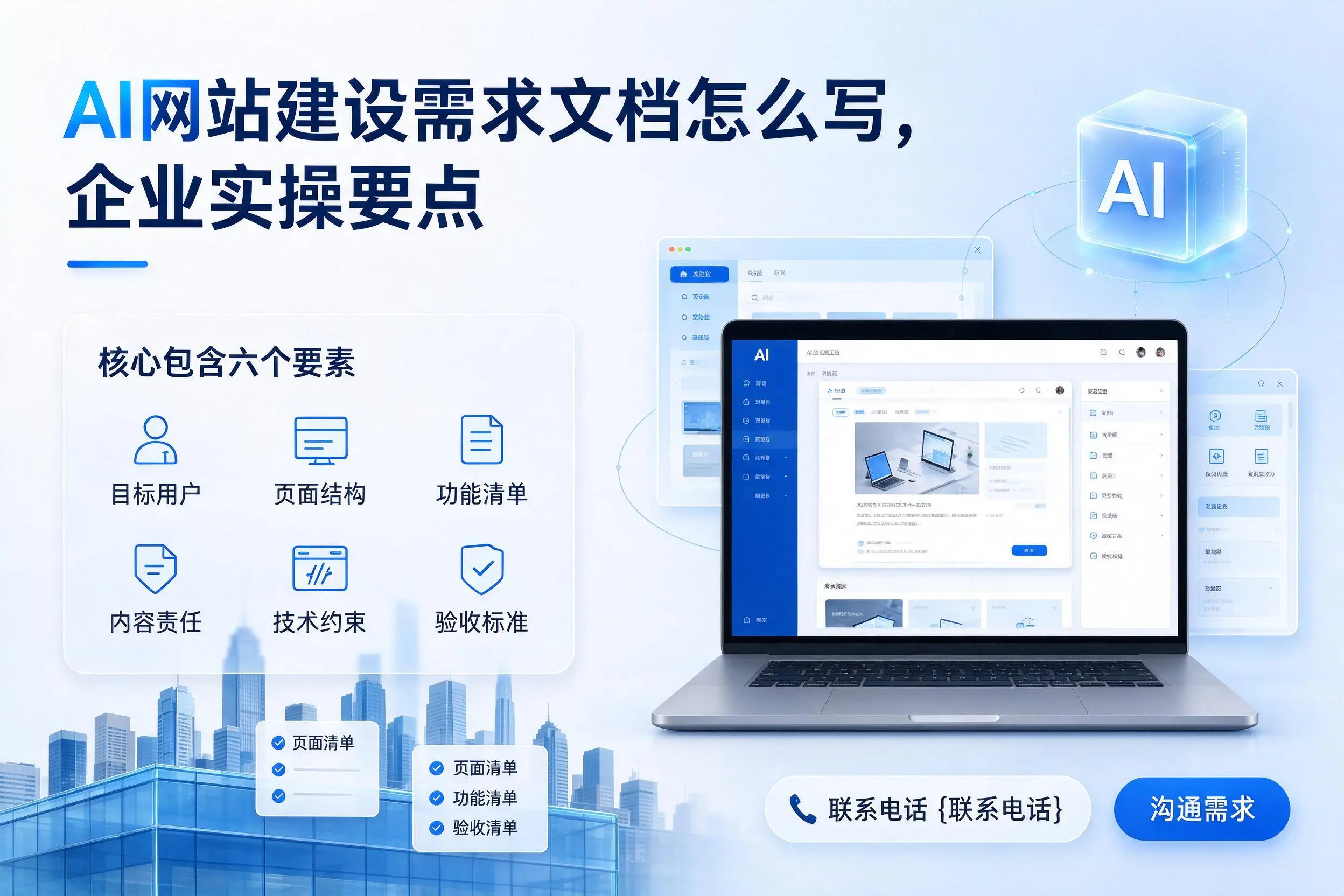 AI网站建设需求文档怎么写，河池企业实操要点
